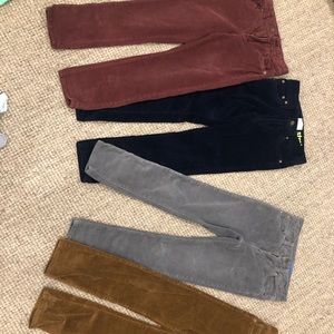 Boys Jcrew corduroy pants.  4 pair.